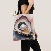 Tote Bag Oyster Avec Pearl Shellfish Art (De près)
