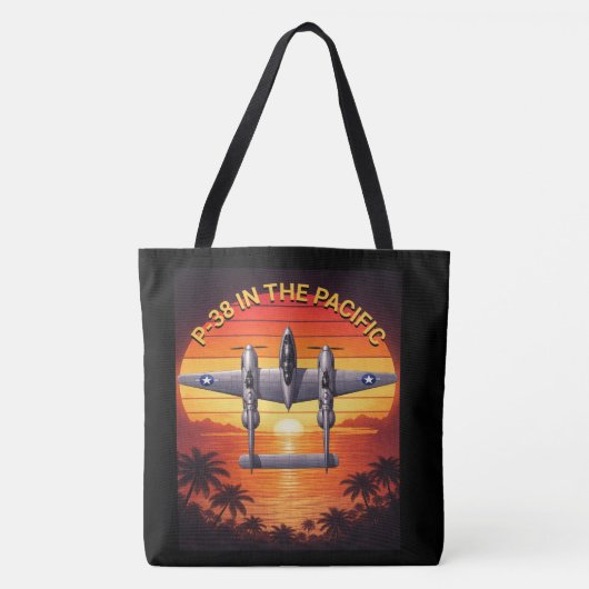 Tote Bag P-38 Lightning in the Pacific Theater (Devant)