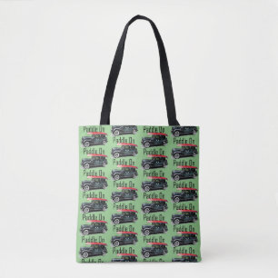 Tote Bag Paddle On Classic Car Design - Fourre-tout All-Ove