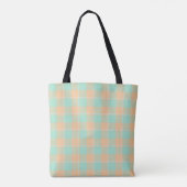 Tote Bag Padua Green and Corvette Peach Plaid (Dos)