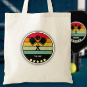 Tote Bag Pagaie de Pickleball colorée