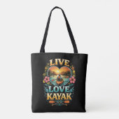 Tote Bag Pagayer dans le coucher du soleil (Dos)