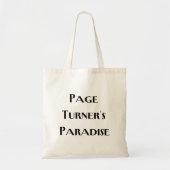 Tote Bag Page Turner's Paradise Cool Bibliothécaire du livr (Devant)