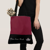 Tote Bag Pageant Silver Crown Tote Bag-Large Wine (De près)