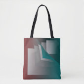 Tote Bag Pages turquoises en gris bordeaux (Devant)