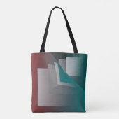 Tote Bag Pages turquoises en gris bordeaux (Dos)