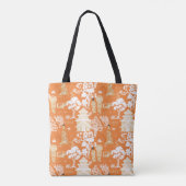 Tote Bag Pagode de la Chinoiserie orange Monogramme (Dos)