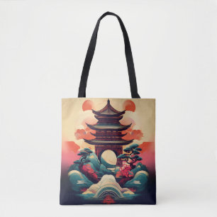 Tote Bag Pagode japonaise stylish : Impression culturelle s