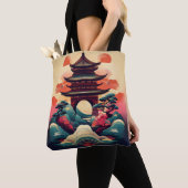 Tote Bag Pagode japonaise stylish : Impression culturelle s (De près)