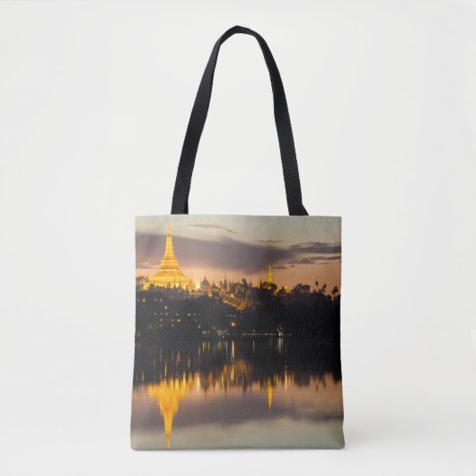 Tote Bag Pagode Shwedagon, Myanmar, Yangon (Devant)