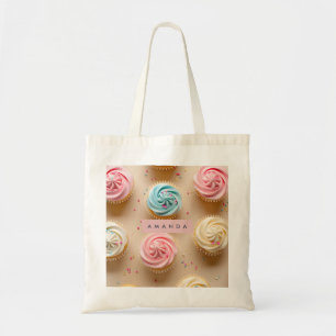 Tote Bag Paillette pour Cupcake Pastel Personnalisée