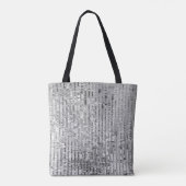 Tote Bag Paillettes d'argent, arrière - plan glamour sans s (Dos)