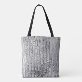 Tote Bag Paillettes en argent motif transparent (Dos)