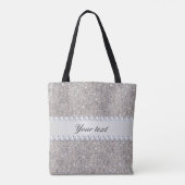 Tote Bag Paillettes et diamants argentés de Faux (Dos)