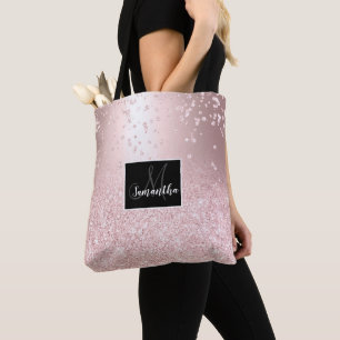 Tote Bag Paillettes ombrées rose gold métallisées confettis