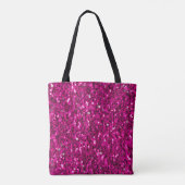 Tote Bag Paillettes rose chaud fausses (Dos)