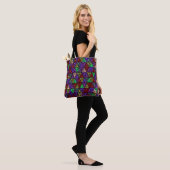Tote Bag Paillettes. Rouge, vert, violet. (Sur le modèle)