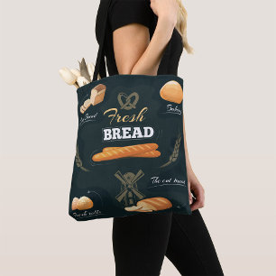 Tote Bag Pain Artisan frais Boulangerie Pain Rouleaux Bague