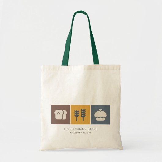 Tote Bag Pain de blé de muffin Ochre Chef gris Brown Cuisso (Devant)
