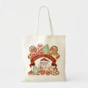 Tote Bag Pain d'épice et Père Noël de biscuits de Noël
