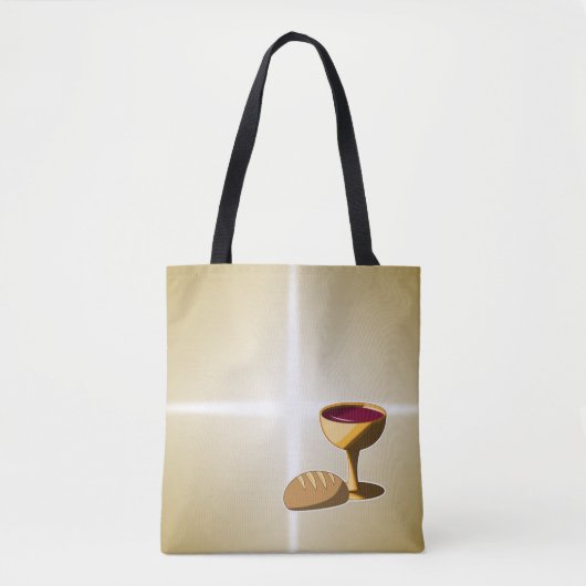 Tote Bag Pain et vin La Dernière communion de Pâques (Devant)
