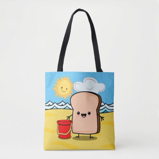 Tote Bag Pain sur la plage (Devant)