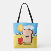 Tote Bag Pain sur la plage (Dos)