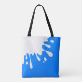 Tote Bag Paint bleu azur blanc (Dos)