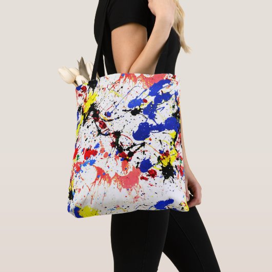 Tote Bag Paint Splatter (De près)