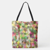 Tote Bag Paint Splatter Automne Couleur Feuilles Abstraits (Dos)