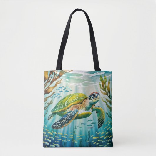 Tote Bag Painted Turtle (Devant)