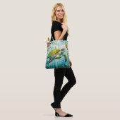 Tote Bag Painted Turtle (Sur le modèle)