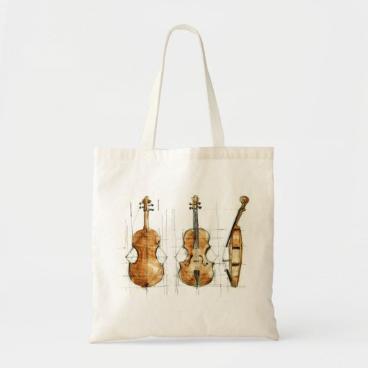 Tote Bag Painting de Violin (Devant)