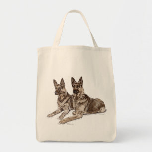 Tote Bag Paire de chiens bergers allemands
