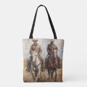 Tote Bag Paire de cow-boys à cheval (Dos)