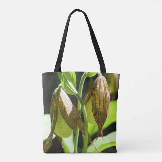 Tote Bag Paire de fleurs d'orchidée blanche (Dos)