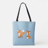 Tote Bag Paire de mignons petits renards (Dos)