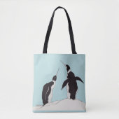 Tote Bag paire de pingouins (Devant)
