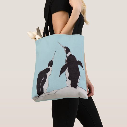Tote Bag paire de pingouins (De près)