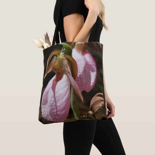 Tote Bag Paire d'orchidée rose sauvage (De près)