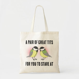 Tote Bag Paire mignonne de petits oiseaux drôle de plaisant