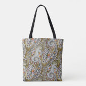 Tote Bag Paisley avec monogramme alphabet customisé (Dos)
