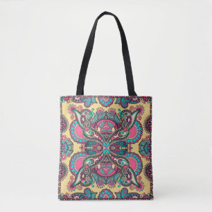 Tote Bag Paisley bandanna fleurie traditionnelle ornemental