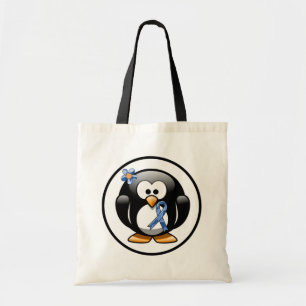 Tote Bag Paisley Bleu Ruban Penguin