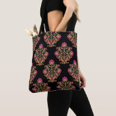 Tote Bag Paisley floral moghol, design sans soudure. (De près)