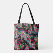 Tote Bag Paisley Floral Pattern, Ethnic Arrière - plan. (Dos)