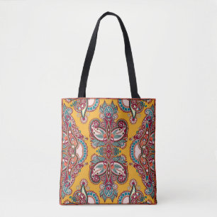 Tote Bag Paisley florale ornementale : Bandanna traditionne