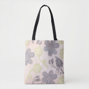 Tote Bag Paisley Flowers