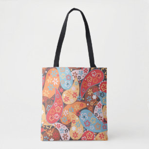 Tote Bag Paisley motif sans soudure, main vintage colorée d