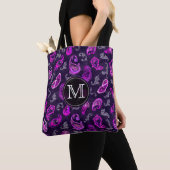 Tote Bag Paisley violet vintage (De près)